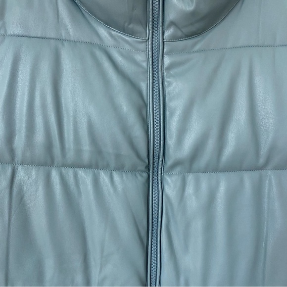 SOLD 7 For All Mankind Faux Leather Puffer Vest - Picture 2 of 12